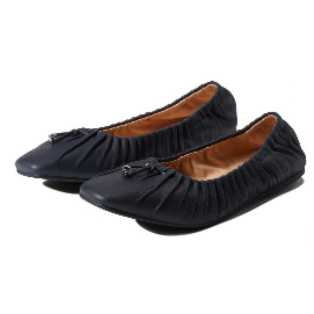 Coach Eleanor Ballet Flats - Navy - Size 9 B - Women's Leather Flats Shoes New